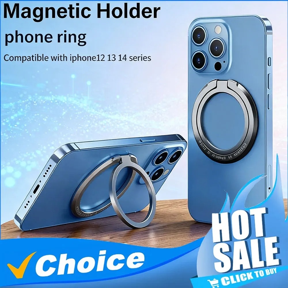 Phone Accessories And Cases - Magnetic Phone Finger Ring Holder Adjustable