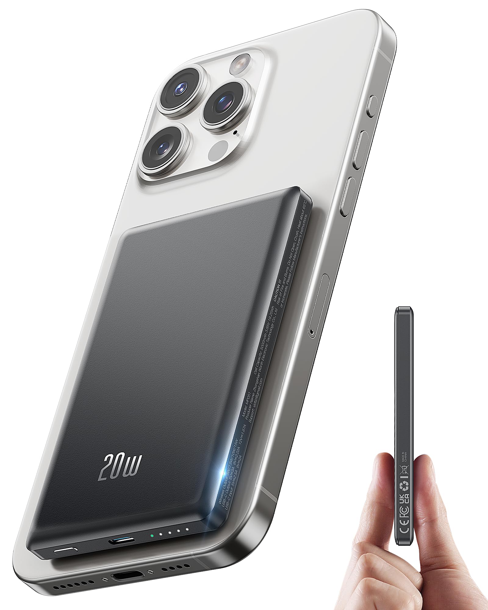 Phone Accessories Wholesale - 5000mAh Magnetic Power Bank, Wireless &