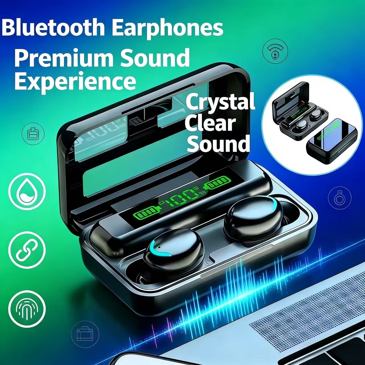 2026New F9 TWS wireless headph - огляд і ціна Bluetooth Earphone Tws