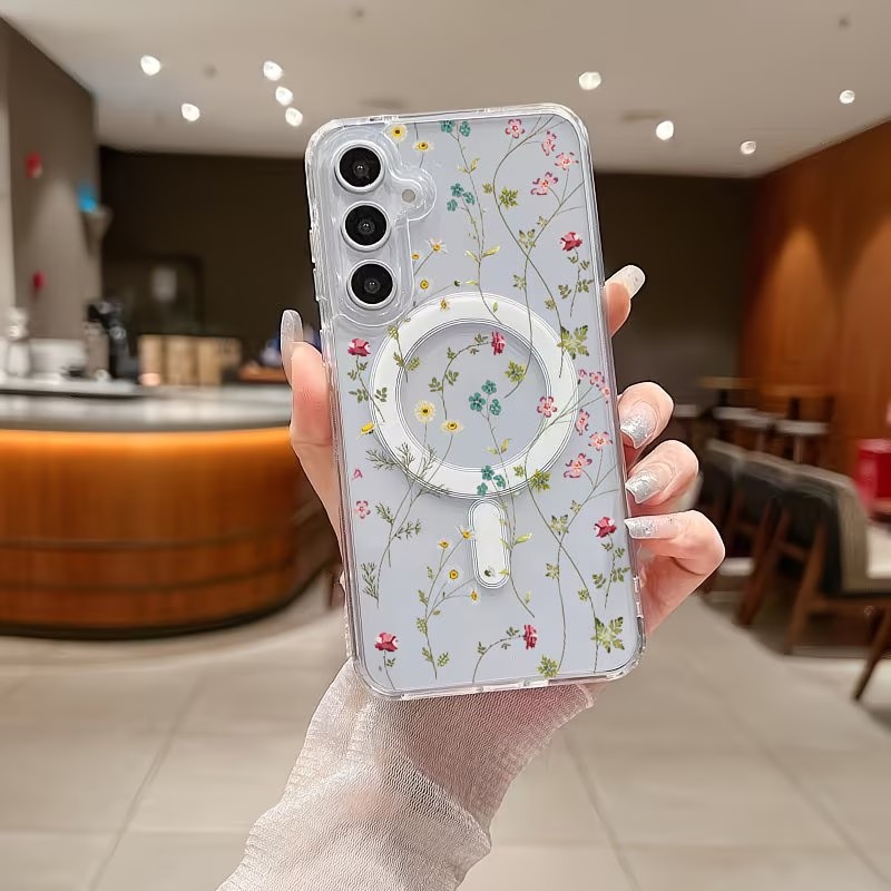Floral Pattern Magnetic Phone  - огляд і ціна Phone Accessories And Cases