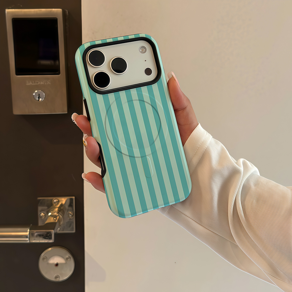 Mint Stripe Double-layer Back  - огляд і ціна Phone Accessories And Cases