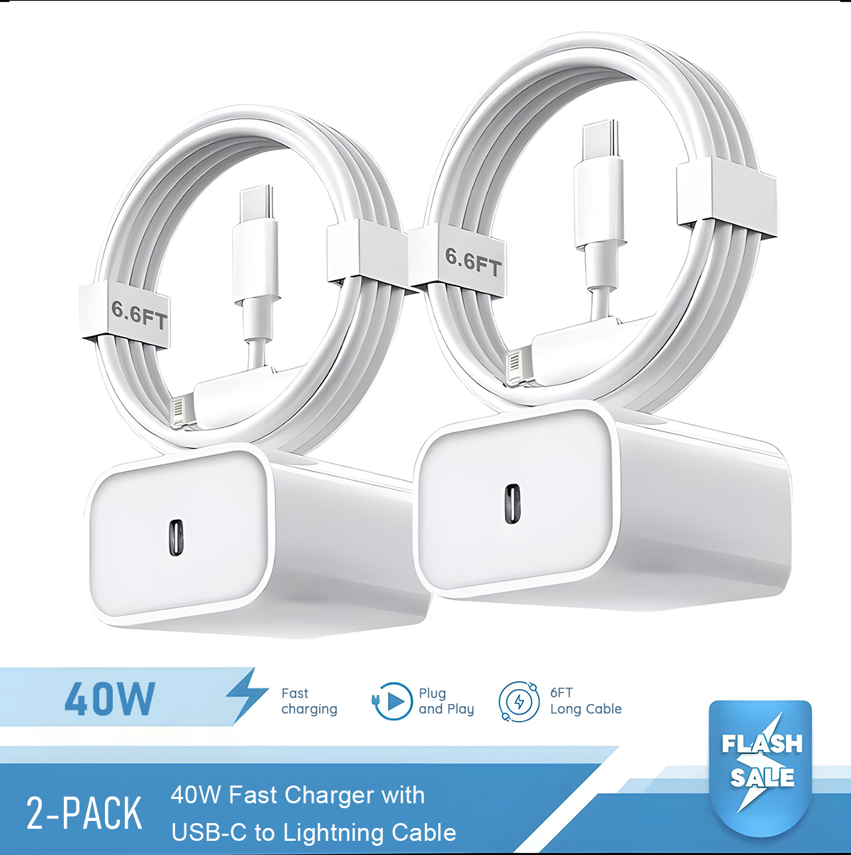 2-4 Set 40W Fast Charger for i - огляд і ціна Phone Accessories Wholesale