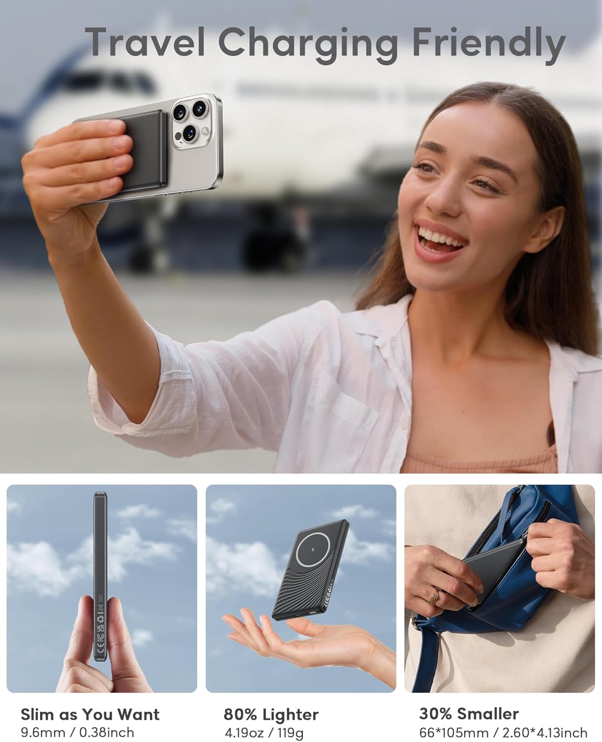5000mAh Magnetic Power Bank, W - огляд і ціна Phone Accessories Wholesale