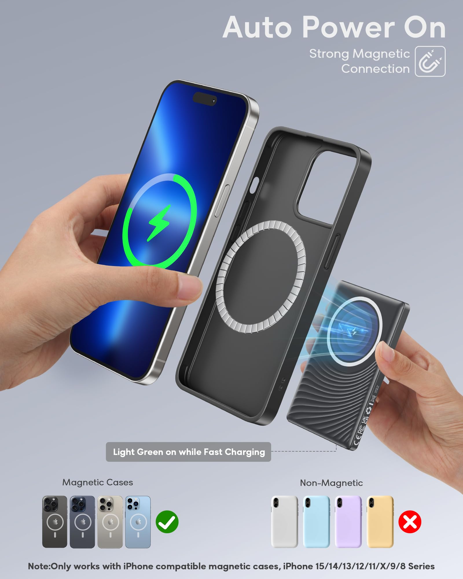 5000mAh Magnetic Power Bank, W - огляд і ціна Phone Accessories Wholesale